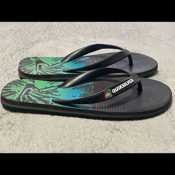 QUIKSILVER super slap flip flops size 4/5 worn only a few times VGUC - Picture 2 of 5